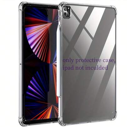 Ốp lưng siêu mỏng trong suốt cho iPad Pro 12.9 inch 2021/2022, chống sốc bằng TPU, bảo vệ mỏng nhẹ, tương thích với bút cảm ứng Apple Pencil cho iPad Pro 12.9 2018/2020.