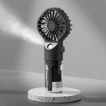AIRPROSSING Portable Handheld Misting Fan, Rechargeable Battery Powered, 4 Wind Speed Settings, Mini Personal Cooling Fan For Outdoor, Travel, Makeup, Home, Office, Camping And More - Handheld - View 11