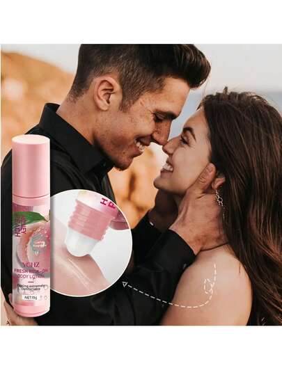 白桃蜂蜜女士花香滚珠香水 | 持久清新樱花山茶花香，精美设计，适合各种场合、约会和旅行