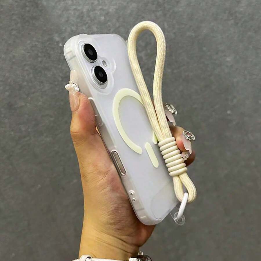 防震挂绳,加粗绳面,磨砂亲肤,全新,兼容 16 Pro Max手机壳,兼容 17 Air 16手机壳,磁吸高端质感,15 Pro Niche,14 Viral Model,13 Super Anti-Read,12 Couple Model,男女通用,16 Plus保护壳,春季礼物,生日礼物 - 白色 - 查看 1