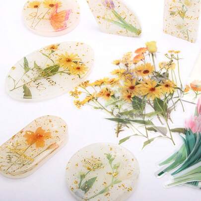 40pcs Random Flower & Plant Pattern Gift Stickers