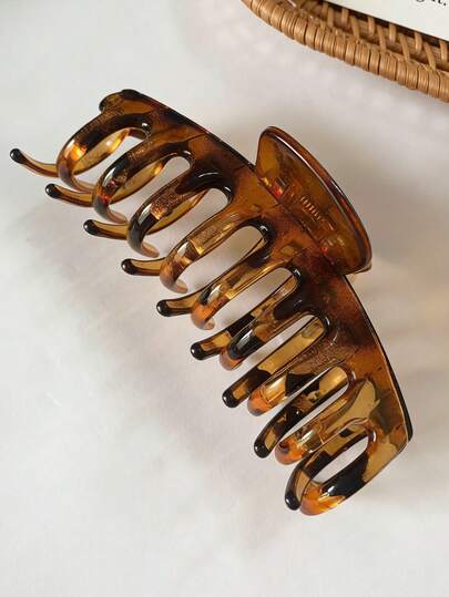 1 pieza Pinza de pelo grande de color ámbar, accesorio de pelo para recogido