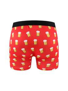 Men's Boxer Briefs Beer Mug Print Novelty Fun Underwear - Multicolor - View 3