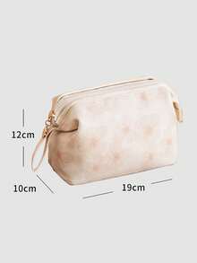 Bamboo Leaf Print Cosmetic Bag, Large Capacity Toiletry Bag, Retro Storage Bag, Portable Travel Makeup Bag, Multi-Function Makeup Bag, Luxury Leather Clutch, Commute Carry-On Storage Bag, Business Trip Toiletry Bag, Niche Design Makeup Bag, High-End Chinese Style Bag, Storage Bag, Portable Storage Bag, Chinese Aesthetic Cosmetic Bag - Multicolor - View 16