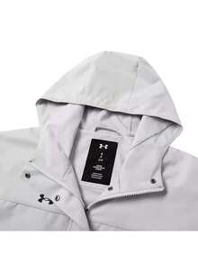 Chaqueta deportiva informal con capucha y cortavientos Under Armour para mujer, primavera 2026, 23600402-009 - Gris Claro - Ver 5