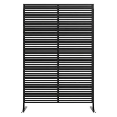 Techigher Metal Privacy Screen, Decorative Garden Privacy Screen With Stand, Freestanding Metal Outdoor Divider, Decorative Garden Privacy Fence For Balcony Patio Indoor Room Hot Tub