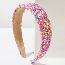 1 chiếc băng đô hình bánh donut rắc đường ngọt ngào, băng đô cài tóc có đệm hình kẹo cầu vồng, phụ kiện tóc dễ thương, phong cách Y2K dành cho bé gái và phụ nữ, hoàn hảo cho sử dụng hàng ngày, dự tiệc, kỳ nghỉ và làm quà tặng, lễ hội, sinh nhật. - Màu Hồng Tươi - Xem 10