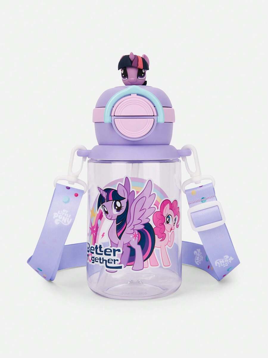 Balabala Bình nước trẻ em My Little Pony 2026, thiết kế nắp kép, họa tiết hoạt hình dễ thương, chống rò rỉ, đồ uống mùa hè tiện dụng. - Tông màu tím - Xem 1