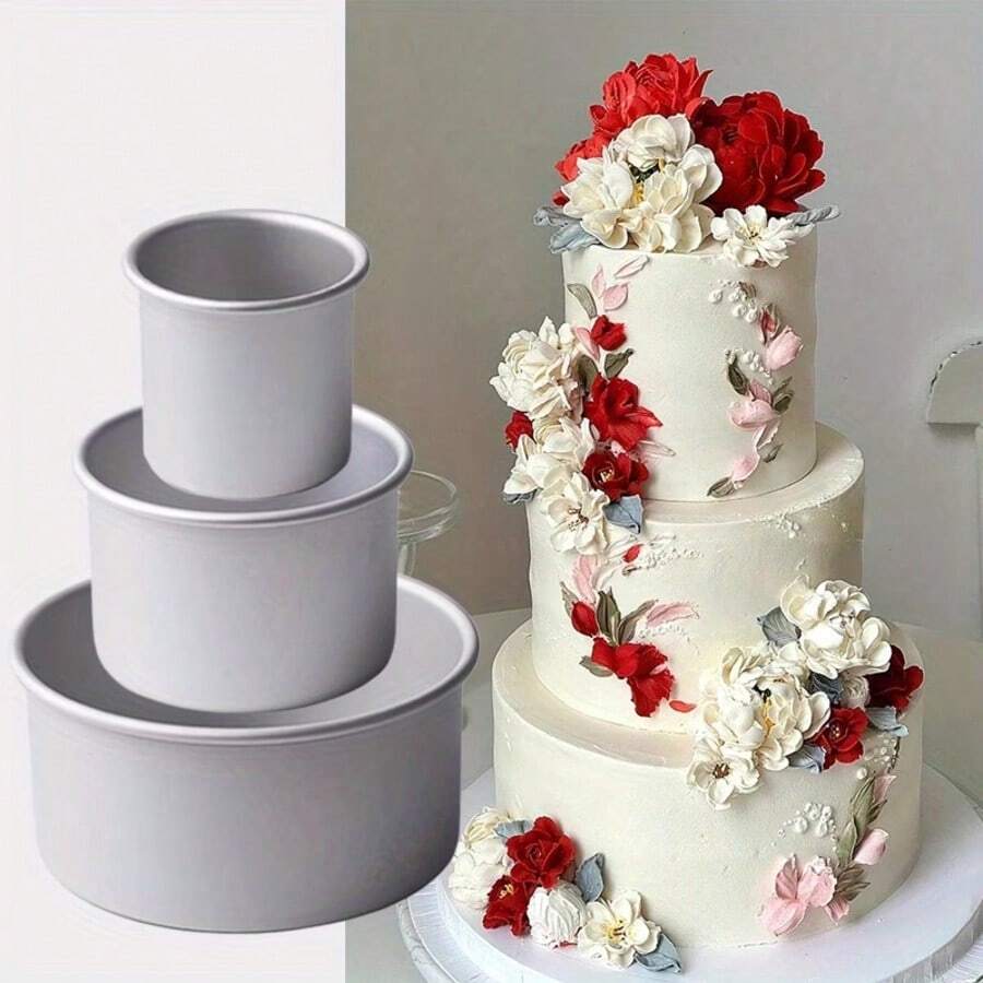 4in/5in/6in/8in Aluminum-Based Round Cake Mold With A Height Increase Of 10 Cm – Removable Bottom, Deeper Cake Baking Pan, Extremely Easy To Clean And Resistant To Scratches. Ideal For Making Chiffon Cakes, Three- Or Four-Layer Cakes.