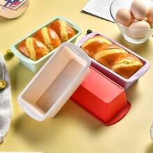 4pcs Silicone Toast Bread Mold, Non-Stick Baking Mold, Easy Release Bread Mold, Suitable For Homemade Bread, Cake, Brownie - Multicolor - View 7