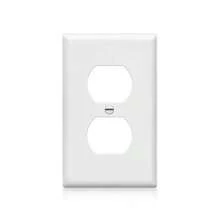 墙板插座盖和开关面板，耐用PC材质，不易碎裂，现代黑白电气面板，1/2/3位拨动开关和插座面板 - 黑色PC面板 - 查看 22