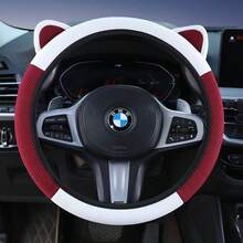 Bọc vô lăng ô tô hoạt hình, bọc vô lăng hình tai mèo dễ thương, thấm hút mồ hôi và thoáng khí, vòng trong chống trượt, không làm hư hại xe, bền và chống mài mòn, chống sốc và chống trượt, phù hợp với nhiều mẫu xe khác nhau, liền mạch và không viền. - Hồng - Xem 9