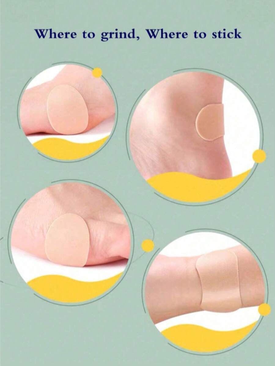 10 piezas de almohadillas invisibles y a prueba de agua, pegatinas autoadhesivas antifricción para zapatos y todo tipo de calzado - Beis - Ver 1