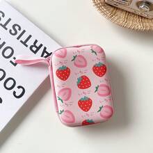 Cute Cartoon CCD Camera Bag, Portable Mini Digital Storage Bag, Fruit Print Cable, Earphone, Charger Protective Case, Anti-Pressure Anti-Drop Hard Shell Bag, Student Accessory Organizer - View 14