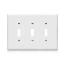 墙板插座盖和开关面板，耐用PC材质，不易碎裂，现代黑白电气面板，1/2/3位拨动开关和插座面板 - 黑色PC面板 - 查看 10