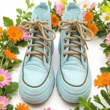 1 Pair 120CM Fashionable Round Khaki Shoelaces Suitable For Flats, Casual Shoes, Sneakers, Shoe Accessories, Shoelaces Only (Shoes Not Included) - Khaki - View 4