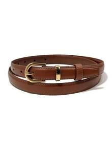 3pcs /2pcs /1pc Solid Color Casual PU Leather Belt, Simple Design, Suitable For Women To Wear In All Seasons: Summer, Campus Autumn, Deep Autumn, And Halloween Christmas Gifts - Multicolor - View 13