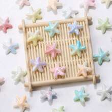 50pcs 15mm Multicolor Acrylic Starfish Beads, Suitable For Jewelry Making, Bracelet Necklace Earring Accessories - Starfish - View 3