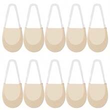 chuanwa（2） 1/5/10 双装女士夏季超薄隐形半脚粘胶条女士透气低帮无痕船袜 - 彩色 - 查看 22