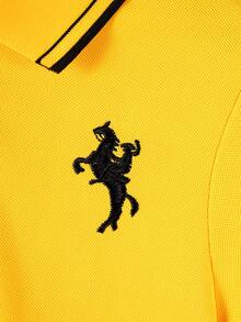 男童拼色短袖 Polo 衫 - 黃色 - 查看 4