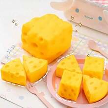 Jouet de pressage de fromage triangulaire, jouet anti-stress moelleux, fournitures scolaires, convient pour le bureau, la salle de classe et la maison, articles d'hiver, Thanksgiving, Noël, Fête nationale saoudienne, anniversaire, festival, Nouvel An, Saint-Valentin, cadeau pour petit ami/petite amie, fournitures pour adultes - 3 - Voir 3