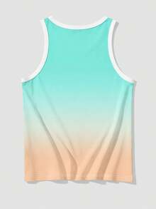 Tank Top Tanpa Lengan Ombre untuk Pria, Tank Top Tanpa Lengan Gaya Liburan untuk Pria - MultiWarna - View 6