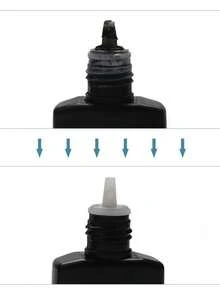 Bộ 10 đầu vòi thay thế keo nối mi, nút bịt miệng chai keo nối mi đa năng, nắp trong dụng cụ nối mi giả, chai keo chống tắc nghẽn dùng tại nhà và salon. - trắng - Xem 2