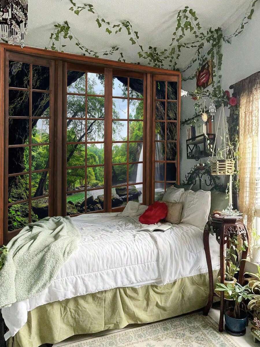 1pc Forest Landscape Printed Tapestry, Modern Style Polyester Square Decorative Tapestry, Suitable For Living Room And Bedroom Decoration, Flag For Room, Room Decor, Tapestry, Wall Decor, Wall Art ,Room Stuffs, Flags For Room, Home Decor, Tapestry, Wall Tapestry,Room Decor,Tapestry,Flags,Tapestry For Bedroom,Living Room Deccor,Wall Deocr,Tapestry, Wall Tapestry, Wall Hanging, Boho Tapestry, Wall Decor, Wall Art, Bohemian Tapestry, Mandala Tapestry, Floral Tapestry, Vintage Tapestry, Bedroom Tapestry, Living Room Tapestry, Aesthetic Tapestry, Rustic Tapestry, Farmhouse Tapestry, Nature Tapestry, Fabric Wall Hanging, Art Tapestry, Lightweight Tapestry, Pine Forest Window View, Goblincore Nature Art, Realistic Scenery Banner, Evergreen Tree Room Decor