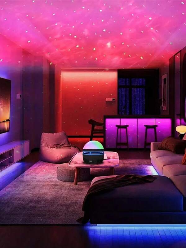 1 قطعة ضوء مزاجي LED أورورا بريموت كنترول RGB، مناسب لمشغل نجوم المجرة، جهاز عرض الأفلام، لغرفة النوم، جهاز عرض الإضاءة الليلية، ديكور غرفة الكبار، نظام المسرح المنزلي، إضاءة السقف، هدية ديكور، التخييم، ديكور الزفاف، إضاءة عرض مذهلة، حفلة العطلات، ديكور المنزل، مصباح LED لغرفة النوم، هدية عيد الميلاد وجهاز عرض لغرفة النوم