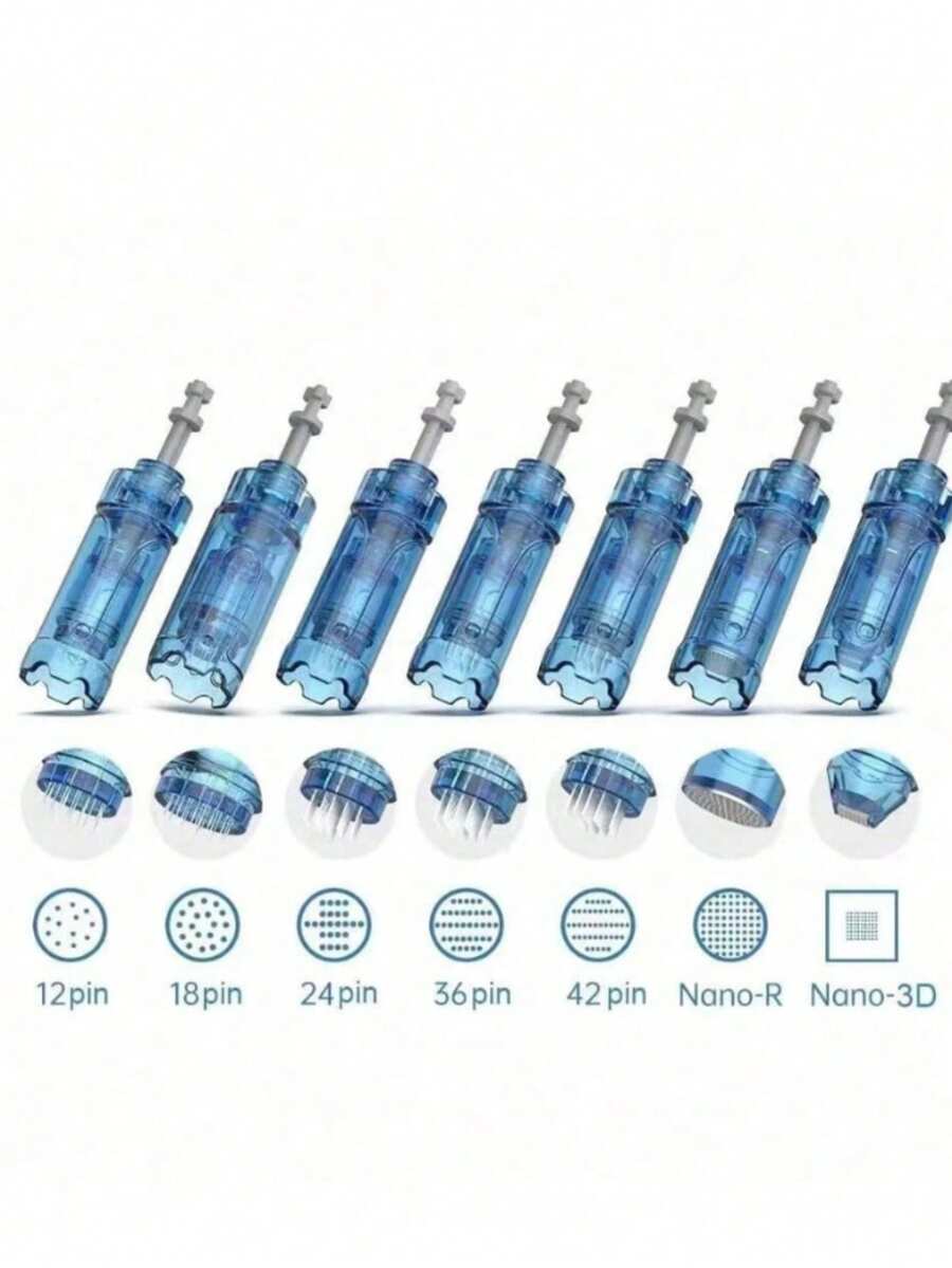 10-5PCS Ultima Dr Pen A9 M8S A8S 微针替换针头 12针/18针/24针/36针/42针/圆形纳米MTS微针替换针头 纳米针按摩工具