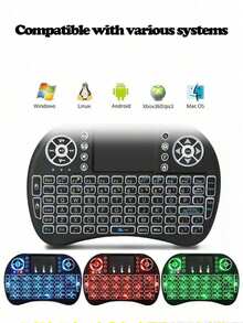 1 pieza Ratón volador inalámbrico de doble modo Mini 2.4G con panel táctil y teclado - Ver 6