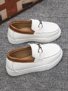 1 par de zapatos casuales unisex para niños, de moda con estilo retro, ligeros y cómodos para uso diario, antideslizantes, aptos para todas las estaciones - Blanco - Ver 8