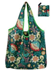 1 chiếc túi xách nữ cỡ lớn in họa tiết da báo, màu nâu, chất liệu polyester, có thể gấp gọn, quai xách chắc chắn, phù hợp cho sinh hoạt hàng ngày, dịp năm mới, ngày Valentine, du lịch, mua sắm, phụ kiện thời trang. - Nhiều màu - Xem 4
