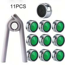 10pcs/Pack Faucet Aerator Set, Includes Wrench And Faucet Outlet Pipe, Size M24-24mm, Suitable For Kitchen, Bathroom And Toilet Faucets. Designed With Anti-Splash And Noise Reduction Features, Specially Made For Bathroom Faucets. - A - View 3