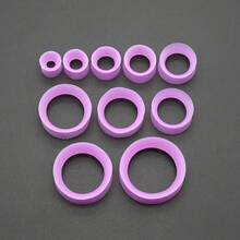 4 đôi nút bịt tai và khuyên tai dạng ống bằng silicon mềm phát sáng trong bóng tối, phù hợp cho cả nam và nữ, khuyên tai mỏng hai mặt lồi, khuyên tai phát quang, trang sức cơ thể - Tai giãn sáng - Xem 11
