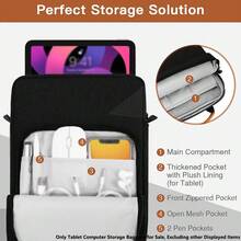 Túi đựng máy tính bảng YIYI 9-11 inch có tay cầm và dây đeo vai, tương thích với iPad Pro 11 inch, iPad Pro thế hệ thứ 10 10.9 inch, iPad Pro thế hệ thứ 9/8/7 10.2 inch, iPad Air 5/4 10.9 inch, iPad Air 9.7 inch, Tab S8/S9 11 inch, và laptop 13.3-14 inch phù hợp với iPad Pro M3/M2 14" 2023, iPad Pro 13" M2, iPad Air 13.6 M3/M2, Tab S8 Ultra 14.6 inch. Túi có tay cầm và dây đeo vai, màu đen và xám. - Nhiều màu - Xem 6