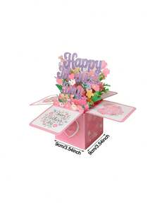 Thiệp chúc mừng Ngày của Mẹ 3D dạng pop-up, lời chúc mừng Ngày của Mẹ với họa tiết hoa nổi bật, thích hợp dành tặng mẹ, vợ, bà hoặc bất kỳ người phụ nữ nào đóng vai trò như một người mẹ. - Nhiều màu - Xem 11