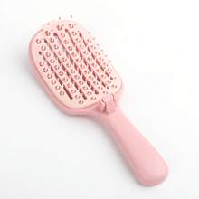 1pc DailyGard Foldable Self-Cleaning Hair Brush | One-Pull Hair Removal, Smooth Without Pulling, Convenient Foldable Design, Dry & Wet Use, Suitable For Straight & Curly Hair, ABS Plastic Handle, Nylon Bristles - Pink-1Pc - View 7