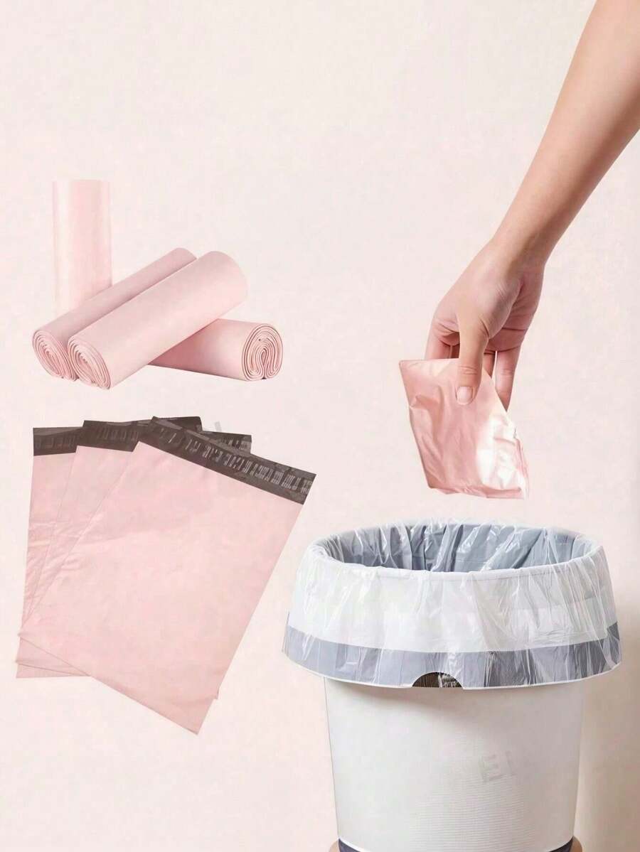 Túi đựng đồ vệ sinh phụ nữ màu hồng, tự dán kín, bảo vệ riêng tư, dùng để vứt bỏ băng vệ sinh và tampon. - Nhiều màu - Xem 1