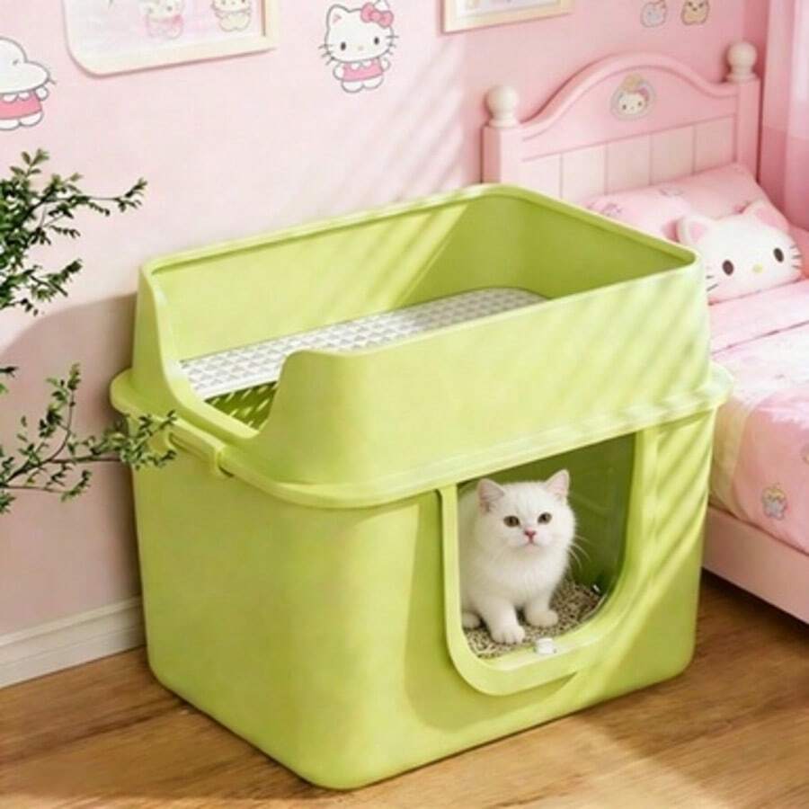Lettiera chiusa senza perdite, design sagomato che previene gli schizzi, lettiera per gatti coperta - XL - Visualizzare 1