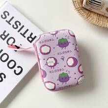 Cute Cartoon CCD Camera Bag, Portable Mini Digital Storage Bag, Fruit Print Cable, Earphone, Charger Protective Case, Anti-Pressure Anti-Drop Hard Shell Bag, Student Accessory Organizer - View 16