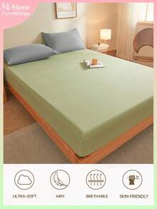 1 chiếc ga trải giường màu xanh bạc hà mềm mại, ga giường, tấm bảo vệ nệm, vỏ chăn, đồ dệt gia dụng thoải mái và mềm mại, tấm lót nệm chống xù lông, thân thiện với da, có nhiều màu sắc để lựa chọn, phù hợp cho bé trai, bé gái, ký túc xá sinh viên, trang trí nhà cửa theo phong cách tối giản, bộ đồ giường ngủ mềm mại và thoải mái, vỏ nệm thời trang, tấm bảo vệ nệm toàn diện, có thể giặt máy. - Màu xanh nhạt - Xem 6