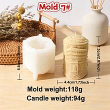 3D City Landmark Silicone Candle Mold, Relief Building Pattern Cylindrical Soap Candle Resin Mould, DIY Aromatherapy Candle Making Supplies For Home Decor Handmade Gift - Famous Building - View 16