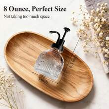 Vintage Soap Dispenser, Kitchen Dish Soap Dispensers With Pump, Glass Hand Soap Dispenser Bathroom,, Lotion, Refillable, Rustic Farmhouse Decor- - Brown Gradient-black Pump-1 Pack - View 7