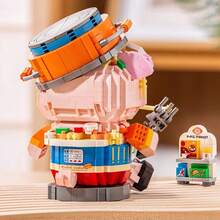 Cute Animal Model Mini Building Blocks, DIY Pasta Jar Piglet, Strawberry Calf, Puzzle Assembly, Home Decor, Stress Relief, Suitable For Gifts, Birthday, Halloween/Thanksgiving/Christmas - Multicolor - View 6