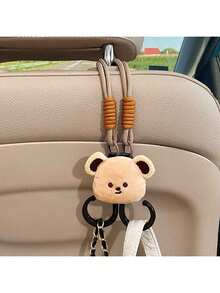 1pc Car Seat Back Hanger Hooks, Dual-Head Hooks For Handbags And Bags, Car Interior Accessory, Convenient Headrest Hanger, Car Decor Attachment - A - View 9