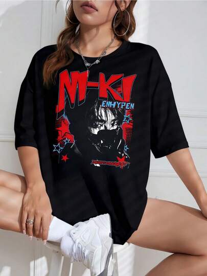 2026: Camiseta retro con estampado de Niki Enhypen - Confeccionada en algodón puro, es suave y transpirable, ideal tanto para hombres como para mujeres. Esta camiseta informal es perfecta para cualquier estación y un recuerdo con mucho estilo. Es ideal para el día a día, para los amantes de la moda urbana y para los aficionados a la música.