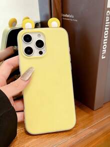 1 ốp lưng điện thoại hình tai 3D dễ thương, chống sốc, chống trượt và chống trầy xước, tương thích với iPhone 17 Pro Max, dòng 17/16/15/14/13/12/11, dòng S20-S25, dòng Note 14/13/12 và A56 5G, món quà hoàn hảo cho Ngày Valentine / Năm mới. - Màu vàng - Xem 4