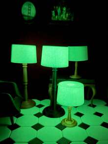 Lampu Lantai Miniatur Model Rumah Bercahaya dalam Gelap, Hiasan Lampu Meja, Model Lampu Malam Dekoratif Bergaya Vintage Eropa - MultiWarna - View 3