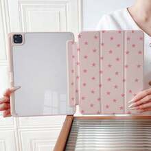 1 Ốp lưng bảo vệ bằng acrylic trong suốt cao cấp in hình ngôi sao màu hồng, có khe cắm bút, chân đế từ tính đa góc và chức năng tự động bật/tắt màn hình, tương thích với iPad Pro/Air, và Pad 5/6/28. - Nhiều màu - Xem 10